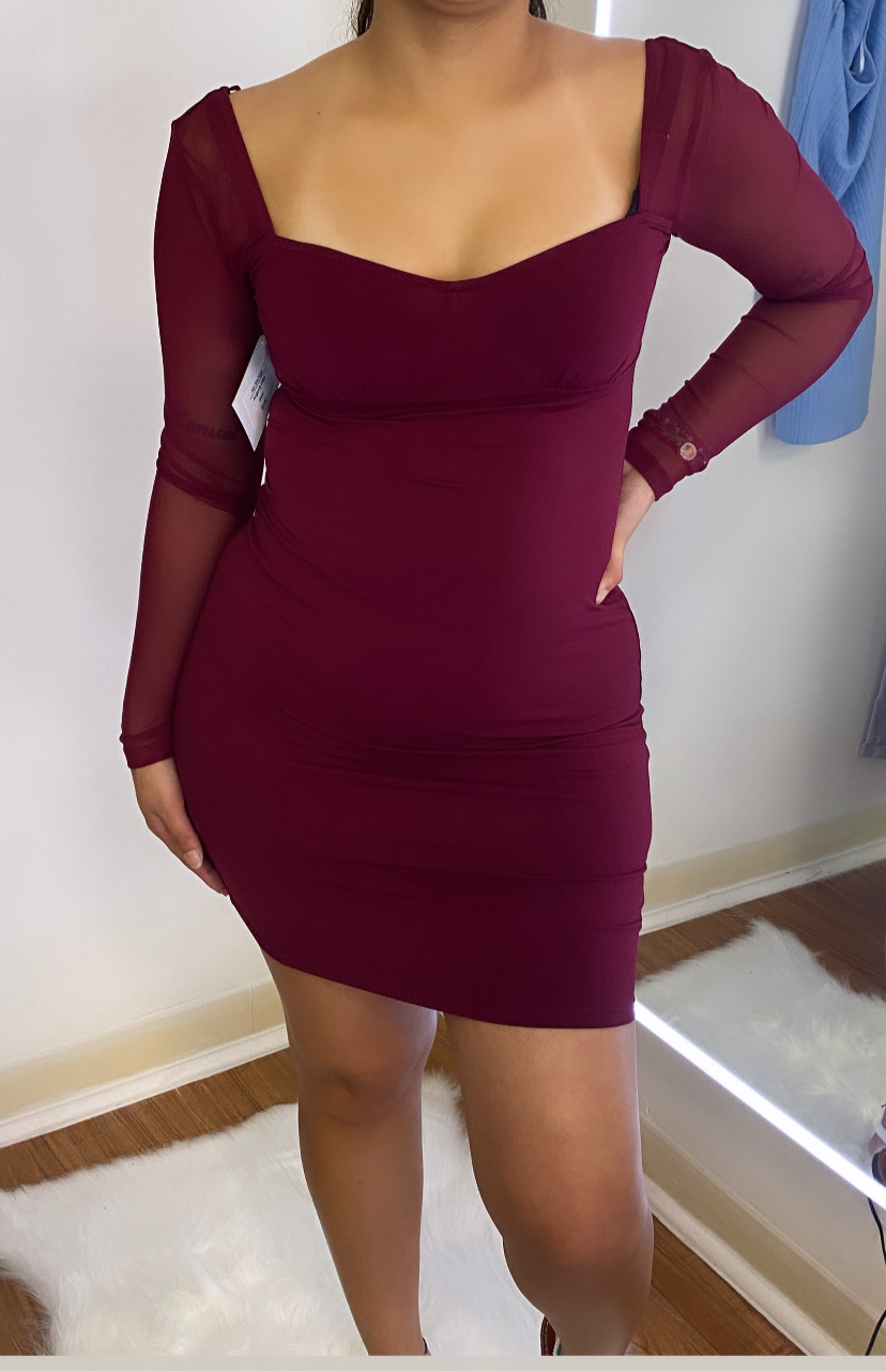 Burgundy Dress