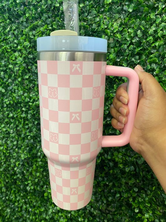 Pink Checker Cup